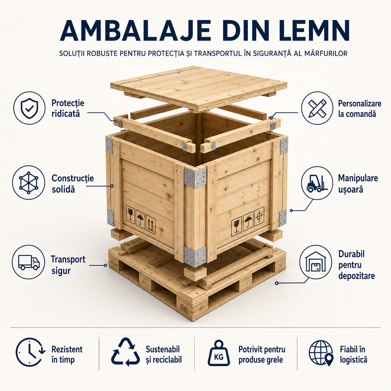 Ambalaje din lemn pentru transport